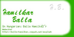 hamilkar balla business card